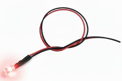 2x Mini LED indicatielampje - KNIPPEREND - 5mm - 3-12V - Rood