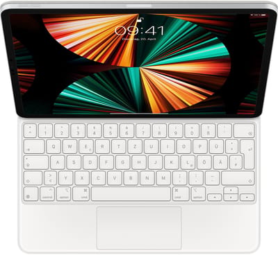 Apple Magic Keyboard voor de Apple iPad Air 13 inch (2026) M4 / (2025) M3 / (2024) M2 / iPad Pro 12.9 (2018/2020/2021/2022) - QWERTZ / DE - Wit