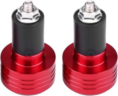 Universele Aluminium Motorfiets Handvatten - 2 Stuks 22mm, Balanspluggen voor Grip en Comfort (Rood)
