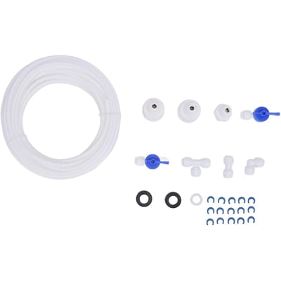 Koelkast Waterleiding Kit met 1/4in Slang Waterinlaatleiding Aansluitset voor Koelkastzijkant white