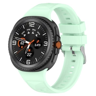 Strap-it Siliconen 'Diamond' bandje met gespsluiting geschikt voor Samsung Galaxy Watch 9 (40/44mm) / Watch 8 (40/44mm) / 8 Classic (46mm) - mint groen