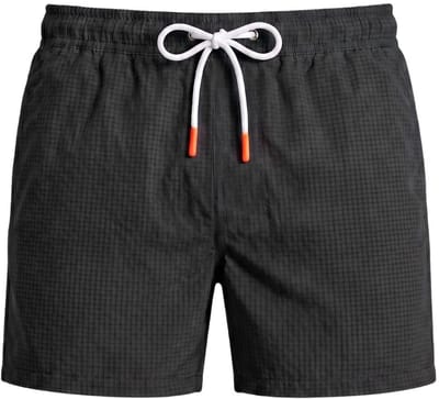 Tropea Seersucker Zwembroek - Zwart - Maat L - Zwemshort Heren Zwart - Swimwearclub