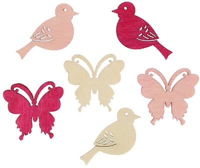 Mini lentestrooidecoratie 2cm roze assorti 144 st, 144 Stück