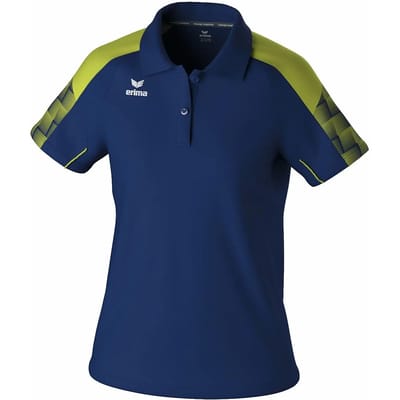 Erima Evo Star Polo Dames - Marine / Geel | Maat: 34