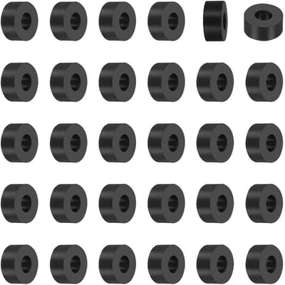 Rubberen Sluitringen - Afdichtringen Ring - Trillingen Dempen - Oliebestendig Materiaal - 10mm ID x 22mm OD - Zwart