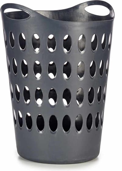 Arte R Flexibele wasmand/opbergmand - rond - antraciet - 50 liter - wasgoed sorteren