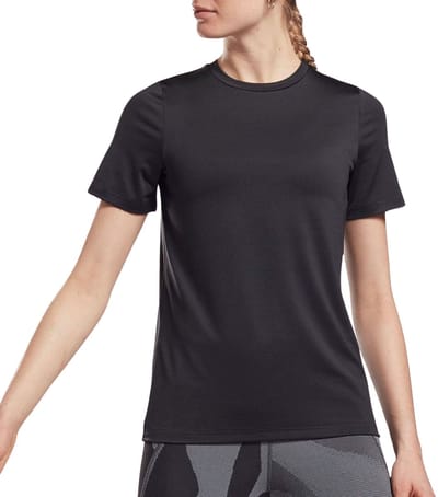 Reebok ID TRAIN SPEEDWICK TEE Zwart Dames Sportshirt - Zwart - Maat XS
