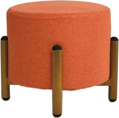 Opvouwbare Voetenbank - Ronde Kruk - Extra Zitplaats - Drie Hoogtes - 32 cm Hoog - Beige