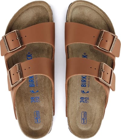 Birkenstock Arizona Slippers Ginger Brown Narrow-fit |  Cognac | Imitatieleer | Maat 42