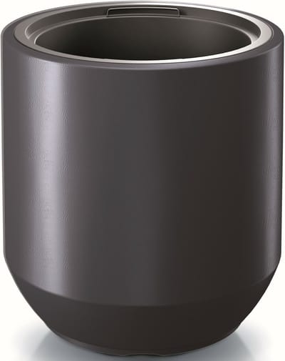 Prosperplast Plantenpot/bloempot Sevilla - buiten/binnen - kunststof - antraciet - D39 x H44 cm - met binnenpot