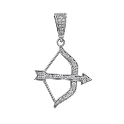 Juwelier Zwartevalk zilveren (gerhodineerd) pijl en boog hanger - 24.315