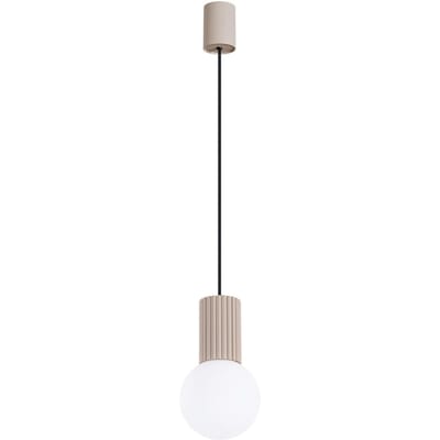 Sollux Lighting Hanglamp Halo - G9 - taupe - aluminium/glas - 12x12x120cm