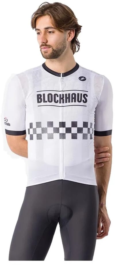Castelli #giro109 Blockhaus Korte Mouw Wielertrui Wit S Man