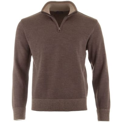 Paul & Shark Trui Shark Tag Soft Cool Touch Wool Half Zip Falcon / male