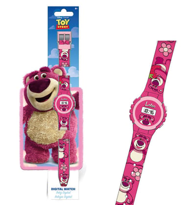 Disney Toy Story kinderhorloge – digitaal horloge met Lotso design – 24 cm – roze – digitaal scherm