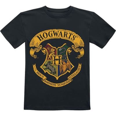 Harry Potter T-shirt voor kinderen - Kids - Hogwarts Crest - voor Kinderen - zwart