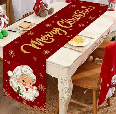 Kerst tafelloper - eten - diner - gezellig - familie - tafel - kerst