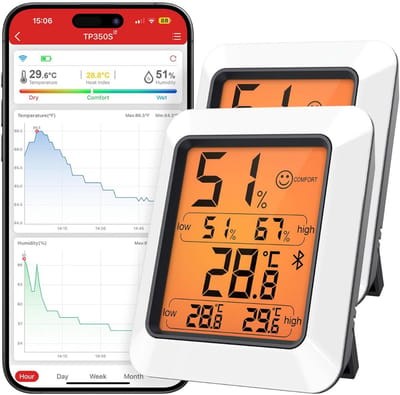 DailySupplies® Weerstation Binnen en Buiten - Hygrometer Draadloos - Luchtvochtigheidsmeter