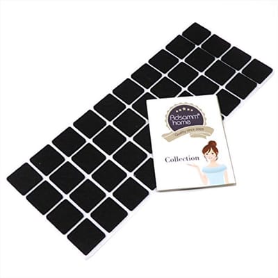 Zelfklevende Viltglijders 40 Stuks | 25x25 mm | Bescherming voor Meubels en Vloeren | Zwart