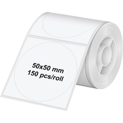 Olympia 6324 Etiketten (rol) 50 x 50 mm Thermisch papier Wit 1 stuk(s) Permanent hechtend Universele etiketten