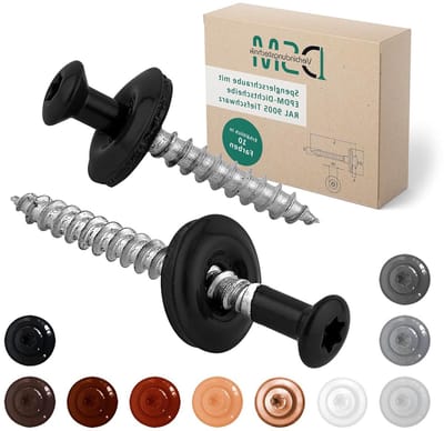 Spengler Schroeven - Dakplaat Schroeven - Dak en Gevel - Met EPDM Ring - 4.5 x 25 mm - Diep Zwart