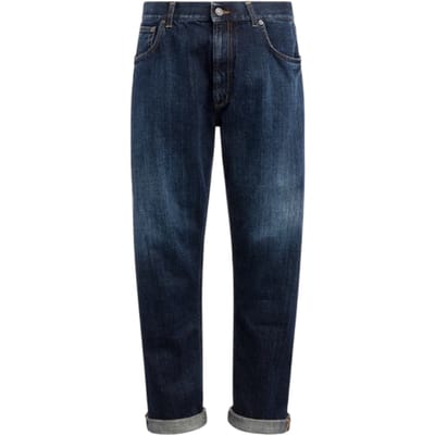 jeans man Dondup - jeans 5 zakken losse ervin in denim vaste kruis b - blauw