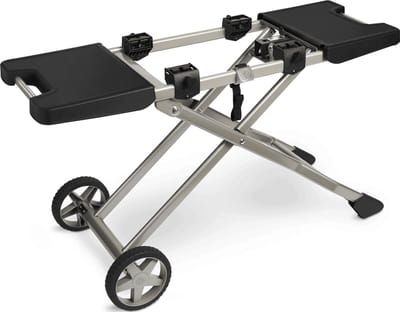 BURNHARD® Trolley voor Wayne gasbarbecue, massief stalen frame, kunststof zijtafels