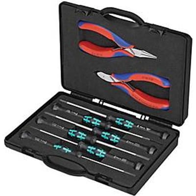 KNIPEX Elektronica-tangensets, met gereedschappen voor werken aan elektronische componenten