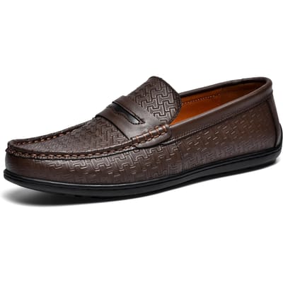 Echt Leer Toplaag Koeienhuid Gommino Loafers Rijschoenen Brits Casual Heren Leren Schoenen 42 gray