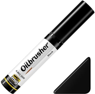 AMMO by Mig Jimenez Hobbyverf Enamel verf - MIG 3500 Oilbrusher Black Oilbrusher(s) - 10 ml