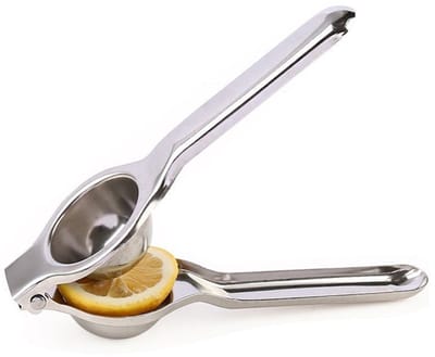 Citruspers-citruspers handmatig-2 stuks citruspers electrisch-Citroenpers - Handpers van roestvrij staal - Keuken Tomaten-, appel- en wortelpers - Zilver -20x6.5x2.4cm