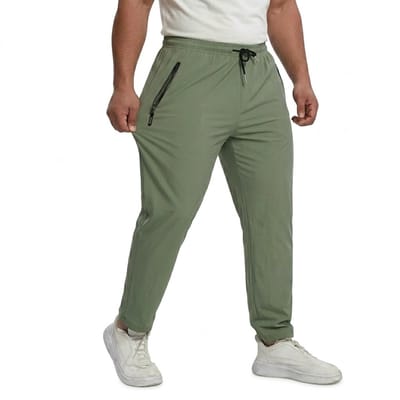 Olijfgroene fitness broek heren sport broek met rits zakken elastische tailleband trekkoord high stretch trainings broek lichtgewicht hardloop broek maat XXL