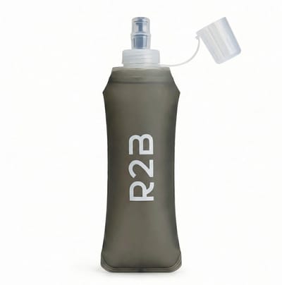 R2B Soft Flask 250 ML - Drinkfles Hardlopen - Opvouwbare Waterfles - Flexibele Drinkfles - Bidon/Drinkzak - Antraciet
