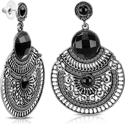 Montebello Oorbellen Vintage FEF354 - Bijoux - Boheems - 65x42mm