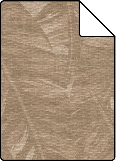 Proefstaal Origin Wallcoverings behang bananenbladeren beige bruin - 26.5 x 21 cm - 348059-S