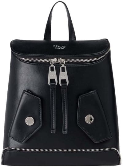 REPLAY vrijetijdsrugzak rugzak Backpack Black zwart