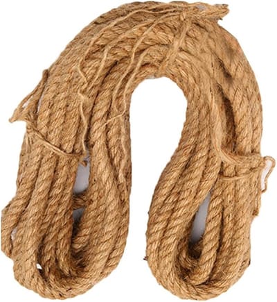 Henneptouw Jute touw - Dik touw Gevlochten touw - DIY Decoratie Bundelen - Natuurlijke Jute Vezels - 18 mm - Natuurlijk