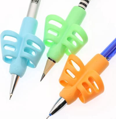 3 Stuks Vingergrip Potloodhulp - Pencilgrip - Pengrip - Schrijfhouding Correctie - Willekeurige Kleur