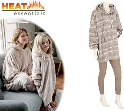 Snuggle Hoodie Deken - Fleece Hoodie - Unisex - One Size – Grijs - Huggle Hoodie - Snuggle Deken - Oversized Hoodie Deken - Fleece Deken Met Mouwen – Ook Voor Kinderen