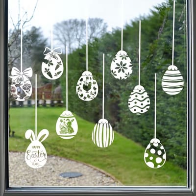 Raamstickers Pasen | Paaseieren – Paasei hangers - Paasdecoratie – Paasversiering - Raamdecoratie Pasen
