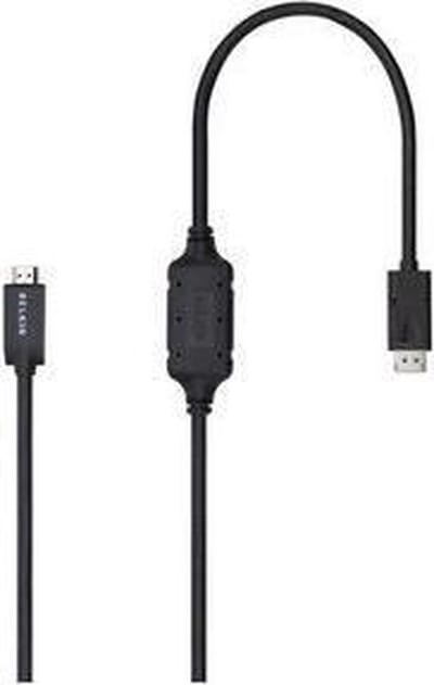 Belkin, DisplayPort naar HDMI Kabel 4K UHD 1,8m Plug-and-Play Actieve Verbinding, Zwart