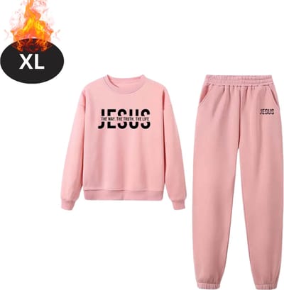 Nivard Joggingpak - Huispak - Volwassenen - Trainingspak - Comfortabel - Joggingsbroek - Tracksuit - Dames - Winter - Roze - XL