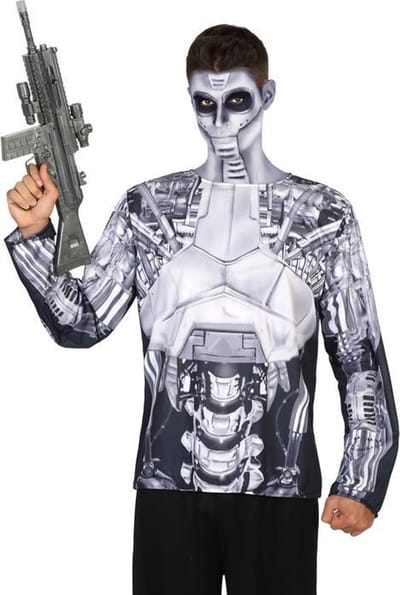 NACHTHEMD VOOR VOLWASSENEN TH3 PARTY 6573 ROBOT. MAAT : M-l