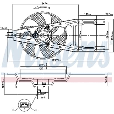 Koelventilatorwiel, motorkoeling NISSENS 85134