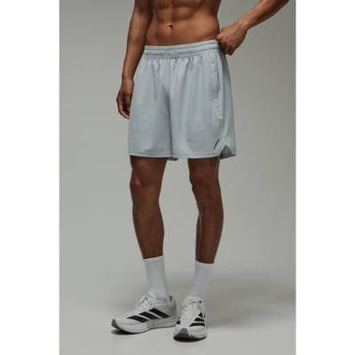 Common Pace Hardloop Geperforeerde 5 Inch Short | Light Grey | Size XS
