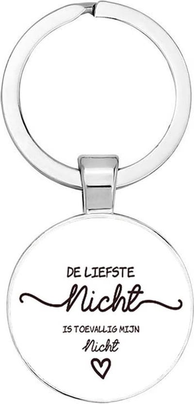 Akyol - De liefste nicht Sleutelhanger - liefde - iemand die liefde wilt geven aan een ander - familielid - cadeautje voor nicht - familie - beste ooit - cadeau - verjaardag - kado - geschenk - gift - verrassing - liefste ooit - 2,5 x 2,5 CM