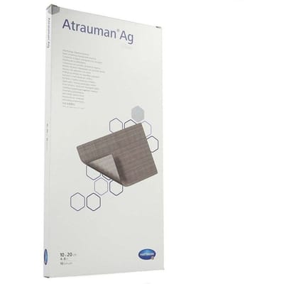 Hartmann - Atrauman AG - zilverhoudend zalfkompres - steriel 10 x 20cm