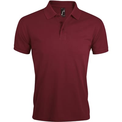 SOLS Heren Prime Pique Poloshirt met korte mouwen (Bourgondië)
