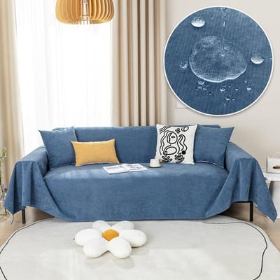 Waterdichte Bankhoes Deksel Effen Kleur Geavanceerde Ribstof Bank Handdoek Voor Woonkamer Verdikken Meubels Wandkleed Bankhoes pillowcase(45x45)