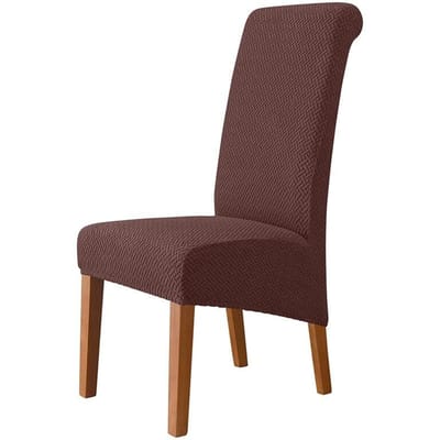 Hoge rugleuning en universele stoelhoes voor eetkamer Hotel XL M maat T Jacquard Extra grote stretch spandex stoelhoezen wasbaar M size (45-58cm)